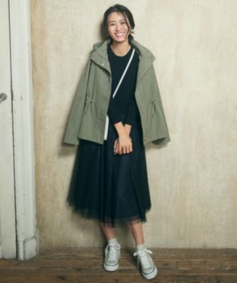 23区　【洗える】チュールコンビ ワンピース 23区 S(ニジュウサンク エス)の【洗える】チュールコンビ ワンピース