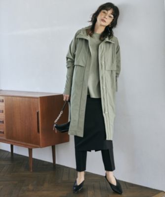 美品　ICB 撥水加工 メモリーストレッチタフタ フーデットコート ICB(アイシービー)の【撥水加工】 メモリーストレッチタフタ