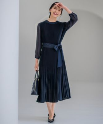 Honey です★新品★ライトアムンゼンプリーツワンピース 23区(ニジュウサンク)の【VERYコラボ】シャイニーアムンゼン