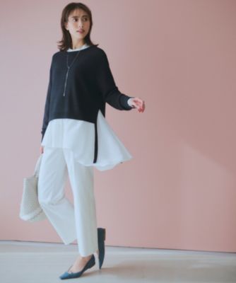 23区 新品未使用【Oggi4月号掲載/洗える】ガータークロップド ニット 23区｜【Oggi4月号掲載/洗える】ガータークロップド ニット