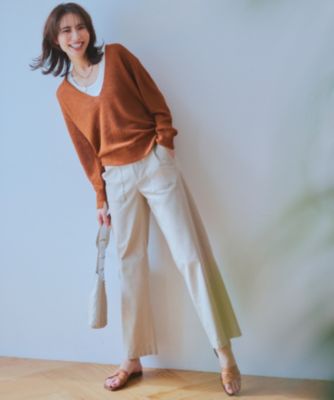 スラブツイルストレッチベイカーパンツ 23区 23区 【洗える】スラブツイルストレッチ ベイカー パンツ