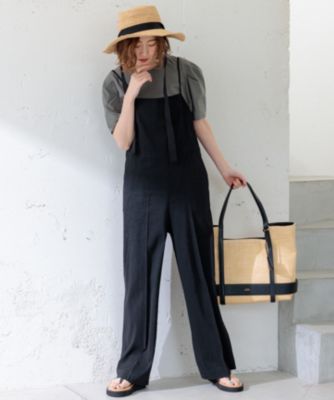23区S CLASSY.掲載/洗える リネンレーヨンストレッチサロペット32 23区(ニジュウサンク)の【CLASSY.6月号掲載/洗える】リネン