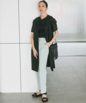 23区【CLASSY.掲載/洗える】リネンレーヨンストレッチ ジレ セール】 【CLASSY.6月号掲載/洗える】リネンレーヨンストレッチ