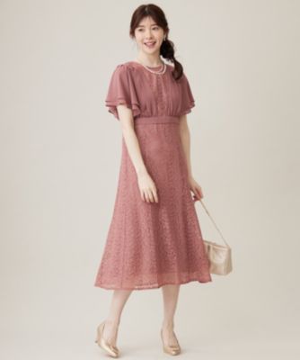 【anySiS Lily Calin】ナローフレアレースドレス ワンピース 美品 any SiS(エニィスィス)の【Lily Calin】ナローフレアレース