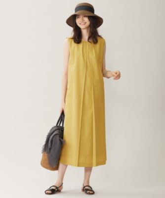 ☆極美品 自由区 タッサーポプリン ノースリーブワンピース 自由区(ジユウク)の【WEB限定カラーあり・洗える】タッサー