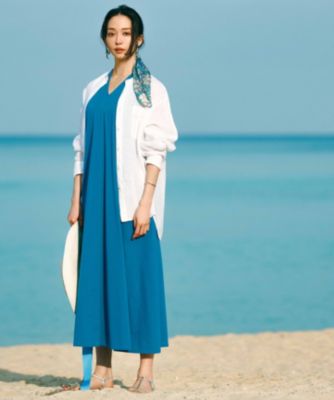 ★美品★ 杏さん着用 23区 ALBINI コーコランノースリーブワンピース M 杏さん着用/洗える】ALBINIコーコラン ノースリーブ ワンピース