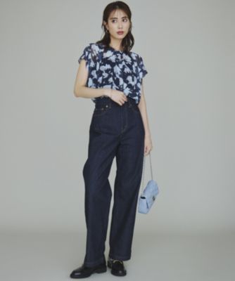 美品！23区 17AW Ratti コモンドットプリント ブラウス(46)￥21600 23区 S(ニジュウサンク エス)の洗えるRatti シャドーフラワー