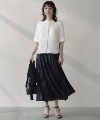 ICB(アイシービー)の【洗える】 レザーライクシアープリーツ
