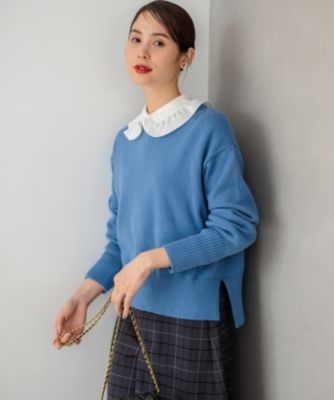 5347【極美品】キャバン クルーネックニット ラグラン カシミヤ混 コットン 5347【極美品】キャバン クルーネックニット ラグラン カシミヤ混