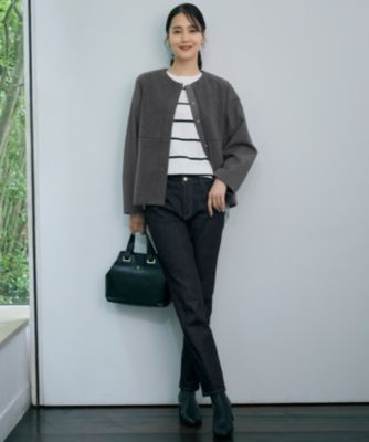 自由区　洗えるボアコンビアウター 自由区 L(ジユウク エル)の【洗える】ボアコンビ アウター通販