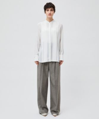BEIGE，(ベイジ)の【洗える】STOW / フロントタックブラウス通販