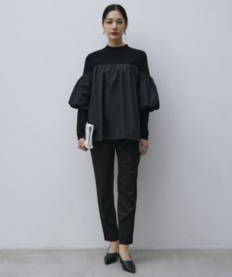 ICB L(アイシービー エル)の【洗える】ウォームサテン ドロストパンツ