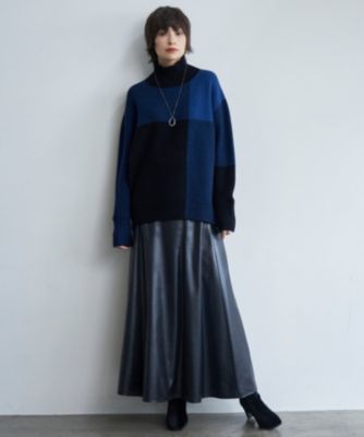 995y*アイシービー ICB カシミヤ混 ハイネック ニット プルオーバー 995y*アイシービー ICB カシミヤ混 ハイネック ニット プルオーバー