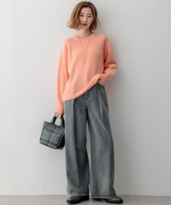 完売　2023年度　23区　ウールカシミヤ クルーネック ニット　カシミヤ 23区(ニジュウサンク)の【洗える】ウールカシミヤ クルーネック ニット