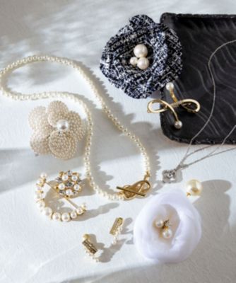 組曲(クミキョク)のメタルモチーフパールネックレス通販 組曲(クミキョク)のメタルモチーフパールネックレス通販