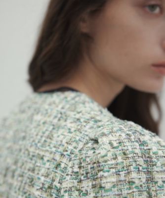 BEIGE，(ベイジ)のTEASEL / ノーカラーツイードショートジャケット通販