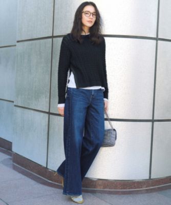 RED CARD TOKYO 23区 デニムラインワイドパンツ 25年 極美品 23区(ニジュウサンク)の【RED CARD TOKYO×23区/VERY3月号掲載】デニム