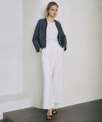 H627-59◾️セントジョン イブニング　フルジップニットジャケット Honeycomb Textured Short Jacket – St. John Knits