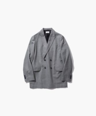 【新品未使用】ATON WOOL LINEN SHRKSKIN |ウエストコート ATON(エイトン)のWOOL LINEN SHARKSKIN | ダブルジャケット通販