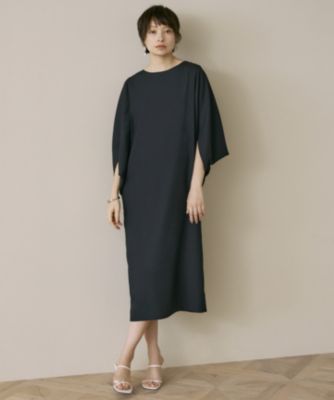 259y*美品 大きい46 アイシービー ICB UVケア 洗える ワンピース ICB(アイシービー)の【UVケア・速乾・洗える】FluidBackSatin