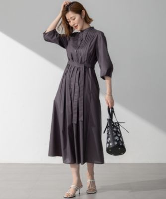 23区　新品　ラスターローン フロントタック ワンピース 23区(ニジュウサンク)の【洗える】ラスターローン フロントタック