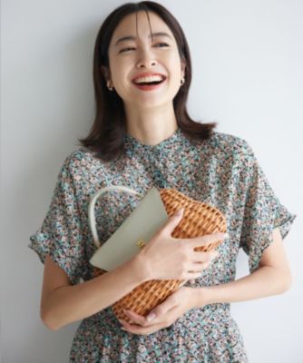 フラワープリント ワンピース　組曲 組曲 L(クミキョク エル)のミニフラワープリント ワンピース通販