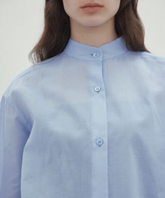 新品 BEIGE, PLUMERIA コットンシアーバックボウタイブラウス BEIGE，(ベイジ)の【洗える】PLUMERIA / コットンシアーバックボウタイ