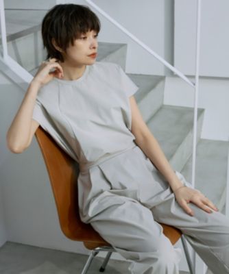 icb【接触冷感UVカット防シワ】アトラストリコット フレンチスリーブトップス ICB(アイシービー)の【接触冷感・UVカット・防シワ・洗える