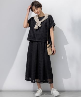 【23区/アンタイトル 】ペイズリー　レーススカート フレアプルオーバー　3L 23区 レーススカート 23区/アンタイトル 】ペイズリー レース