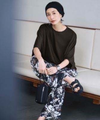 iCB ブラッシュプリント ワイドパンツ　今期 iCB ブラッシュプリント ワイドパンツ 今期 - メルカリ