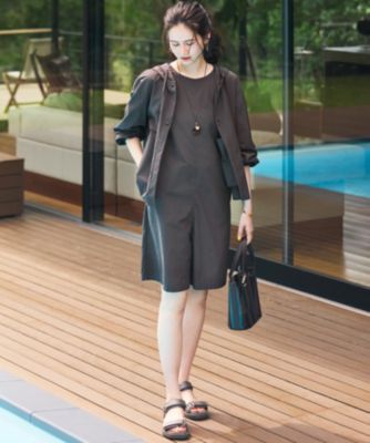 美品 23区 ソフトナイロンタフタ 春ブルゾン ジャケット 23区(ニジュウサンク)の【SLOW/一部店舗限定】UVカット/撥水