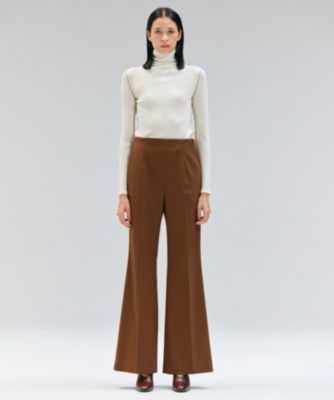 ベイジBEIGEフレアパンツ2 BEIGE，(ベイジ)の【洗える】DELANO / ハイストレッチフレア