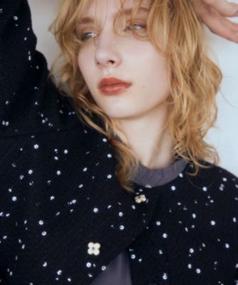 組曲(クミキョク)のフラワースパンコール ツイードジャケット通販