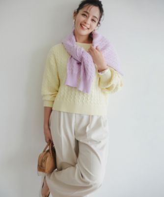 組曲 S(クミキョク エス)の【加藤ローサさん着用】コットンカシミヤMIX