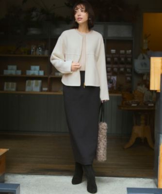 スカート タイト コットンエアーダンボール 23区 サイズ40 EPOCA STORIA】 コットンエアーダンボール タイトスカート