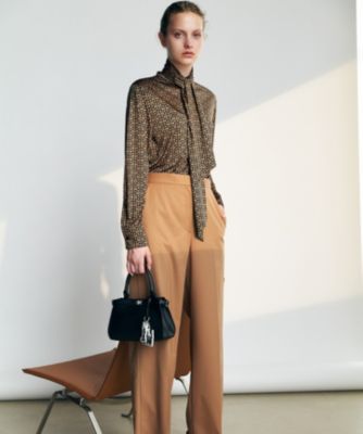 美品 アイシービー 24AW レトロウォールペーパープリントブラウス ボウタイ 美品 アイシービー 24AW レトロウォールペーパープリント