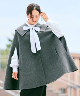 Newans(ハッシュニュアンス)のセーラーカラーダブルフェイスケープ