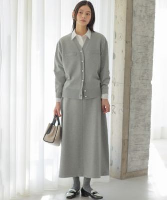 近年モデル　美品　4XL 組曲　スーツ　スカートセットアップ　YUNSA グレー 組曲(クミキョク)のスウェットニット スカート通販 | 集英社HAPPY PLUS