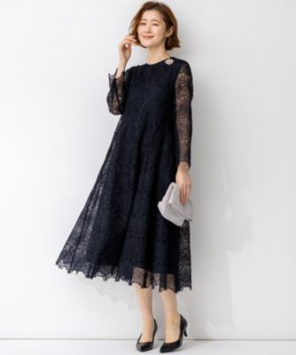 23区(ニジュウサンク)の【APPLAUDIR】Brocheリボンブーケレース ドレス