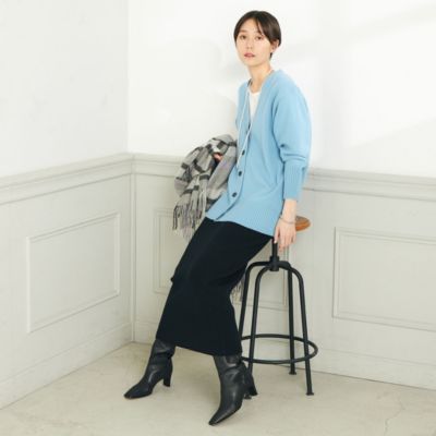 NOLLEY'S(ノーリーズ)の◇【WEB限定】カシミヤブレンド長めVネック