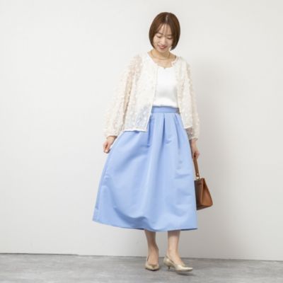 ウォッシャブルチュール刺繍羽織ブラウス（シャツ/ブラウス