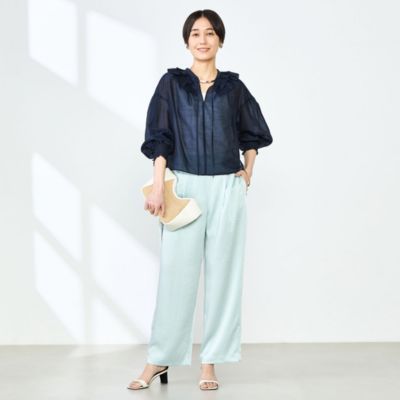 NOLLEY'S ：ノーリーズ ラッフル衿シアーブラウス NOLLEY'S｜ラッフル衿シアーブラウス | Rakuten Fashion(楽天