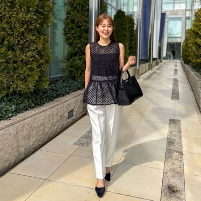 【ノーリーズ】NOLLEY'S　ドットポンポン2WAYノースリーブブラウス新品 NOLLEY'S｜【PR阿部☆別注】ドットポンポン2WAYノースリーブ