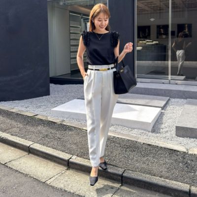 NOLLEY'S(ノーリーズ)の《手洗い可能》肩フリルノースリーブプル