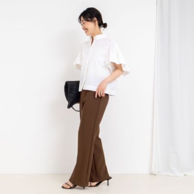 ノーリーズ（NOLLEY’S）/ウォッシャブルハイスペック裾フレアパンツ NOLLEY'S(ノーリーズ)のウォッシャブルハイスペック裾フレアパンツ通販