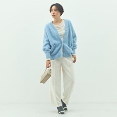 NOLLEY'S sophi(ノーリーズソフィー)のカシミヤ混ヘアリーVネック