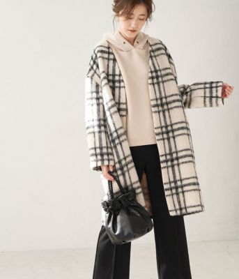 Rope Picnic ロペピクニック のシャギーノーカラーコクーンコート通販 集英社happy Plus Store