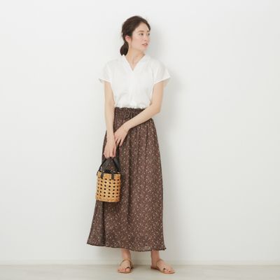 Abahouse Mavie アバハウス マヴィ のecru シルケットvネックフレンチプルオーバー通販 Leeマルシェ