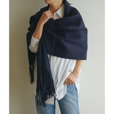 ウィムガゼット Whim Gazette カシミヤ大判チェックストール