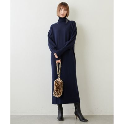 Whim Gazette(ウィム ガゼット)のニットタートルネックワンピース通販